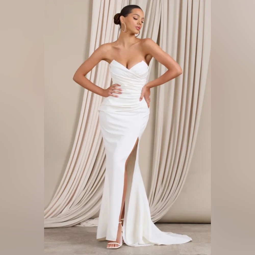 Club L London Strapless White Gown
